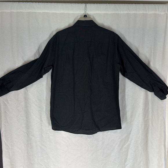 Men’s Large Calvin Klein button up dress shirt Black with white accent New WOT - Picture 5 of 7